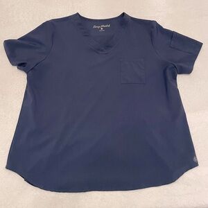 Navy Blue Easy Stretch Tuck-In Scrub atop